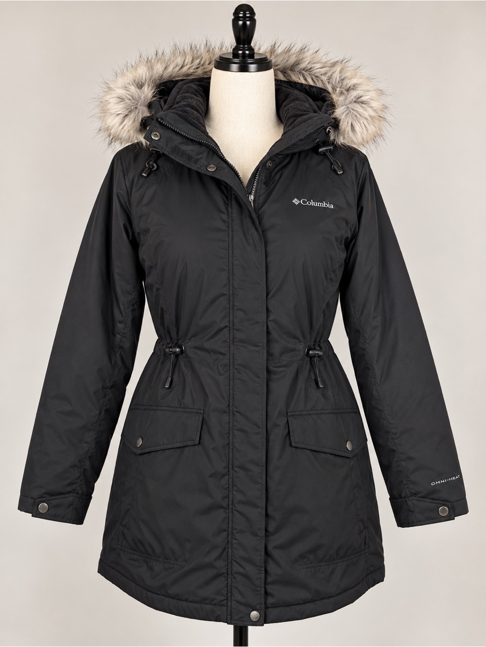 Columbia Suttle Mountain Mid Jacket XL Black Omni Heat Winter Parka
